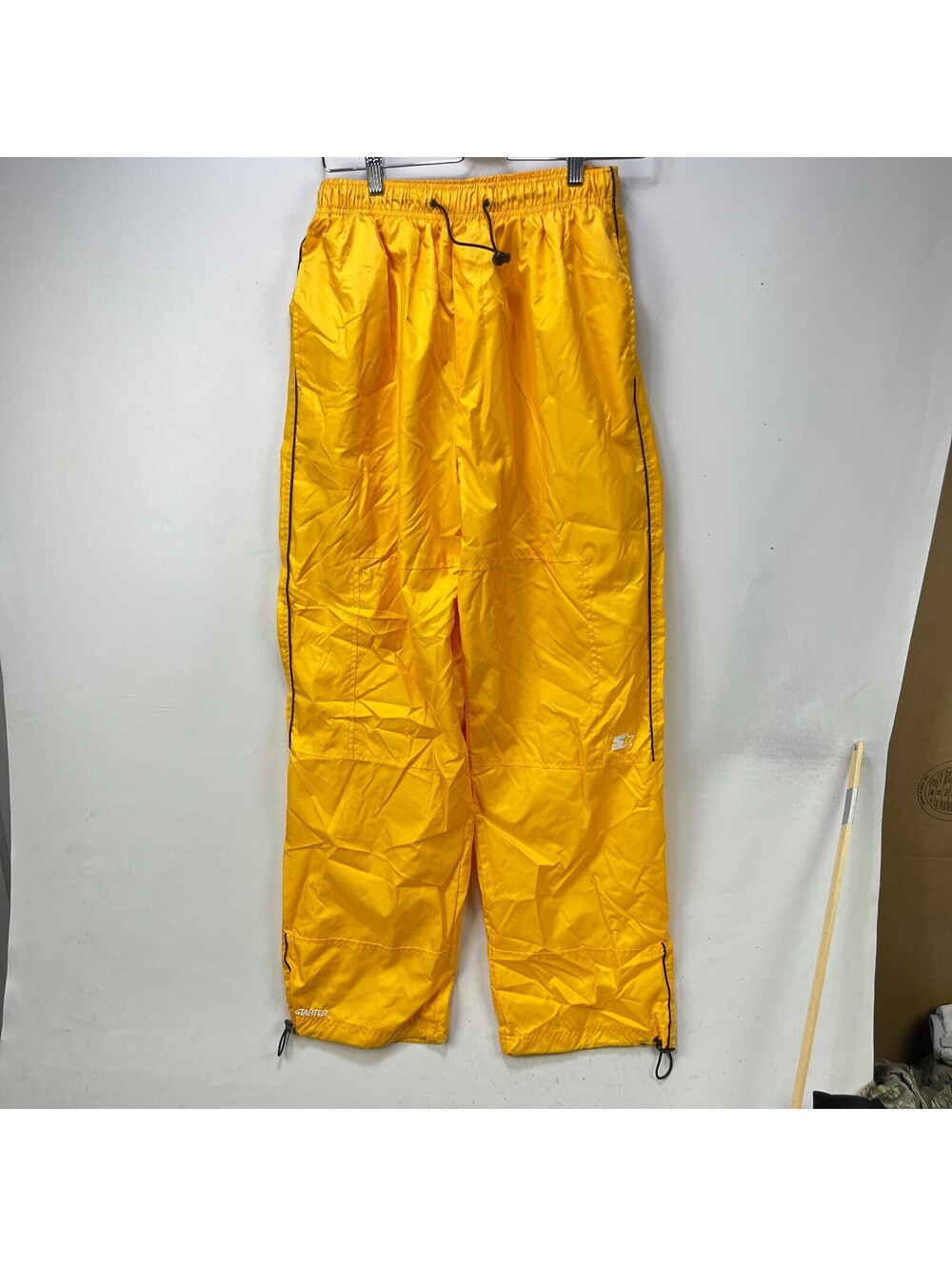 Vintage 90s Starter Yellow Nylon Windbreaker Pants Baggy M